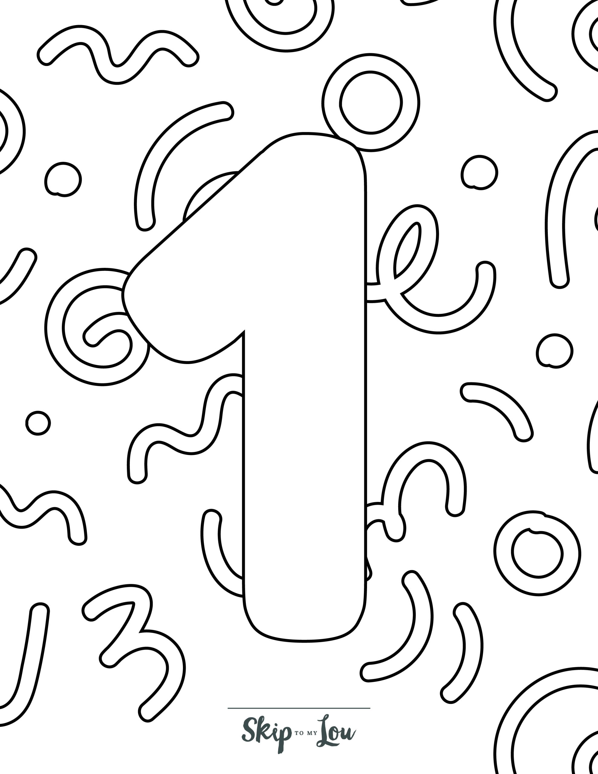 Number coloring pages