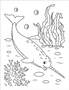 Ocean coloring book fish underwater sea animals to color for kids ages