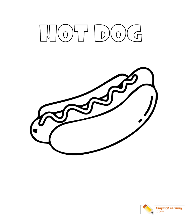 Hot dog coloring page free hot dog coloring page