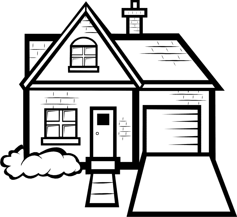 House coloring pages printable for free download