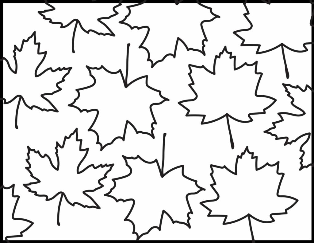 Maple leaf coloring page roaring spork