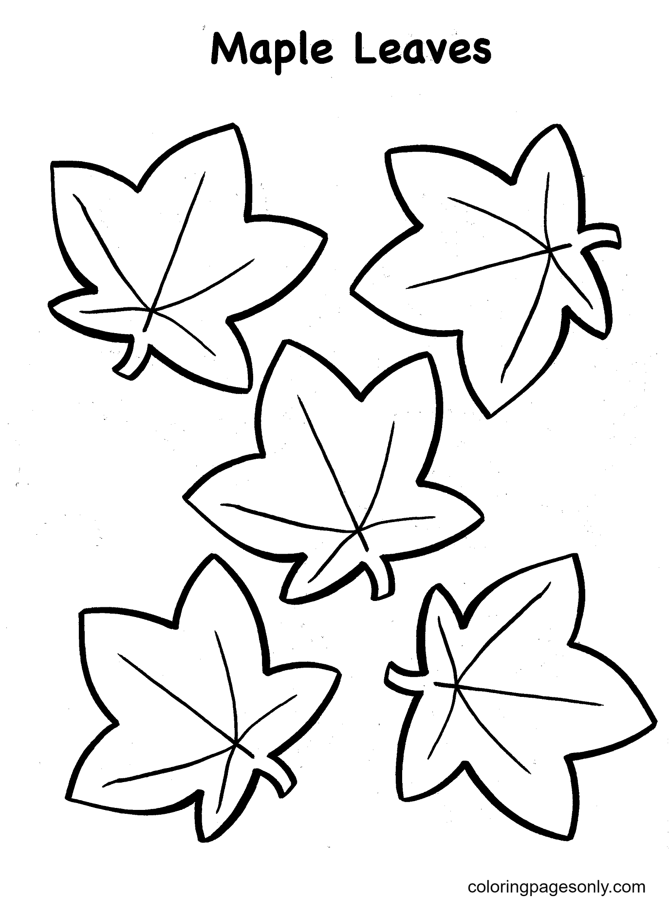 Autumn leaves coloring pages printable for free download