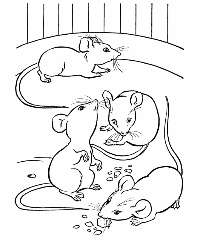 Mice coloring pages