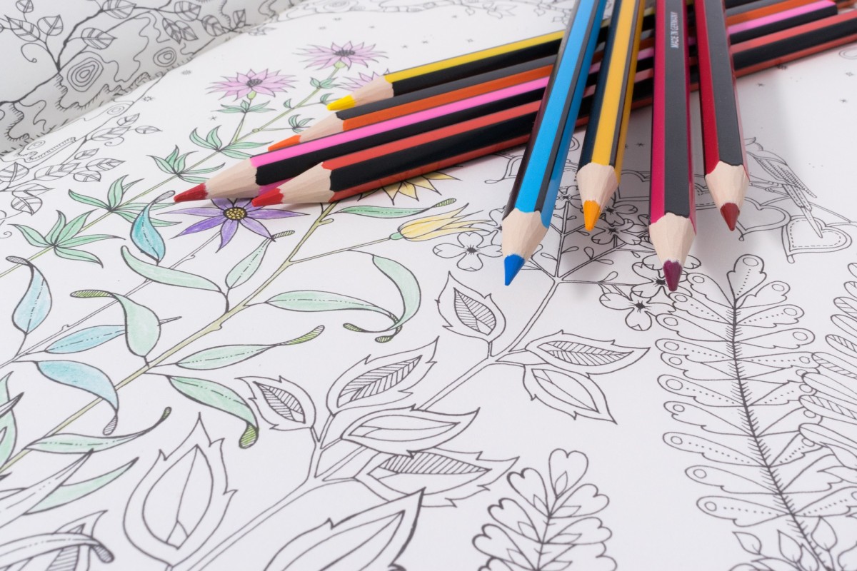 Color tips for adult coloring books or pages