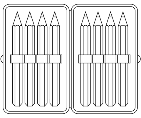 Pencil case coloring page free printable coloring pages