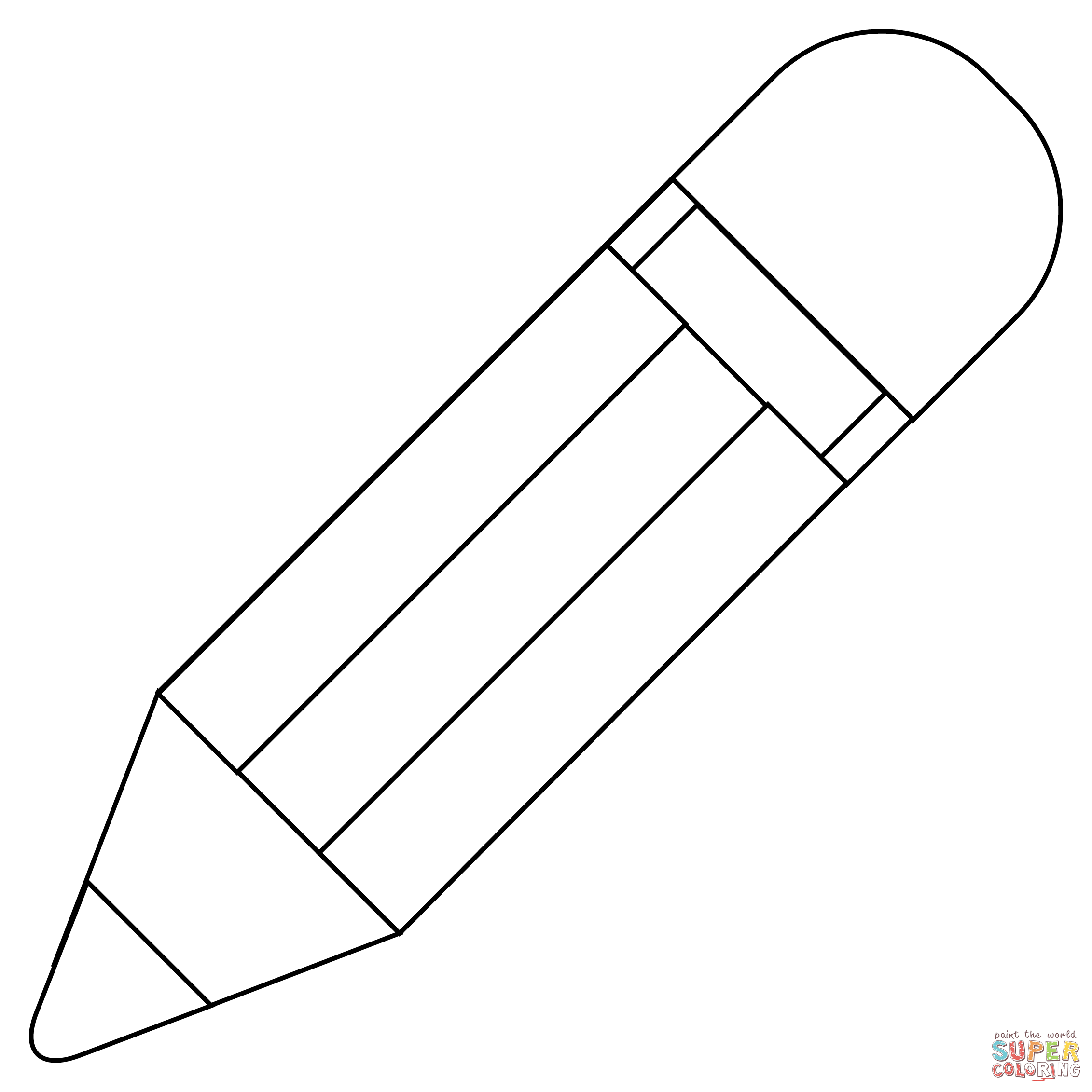 Pencil coloring page free printable coloring pages