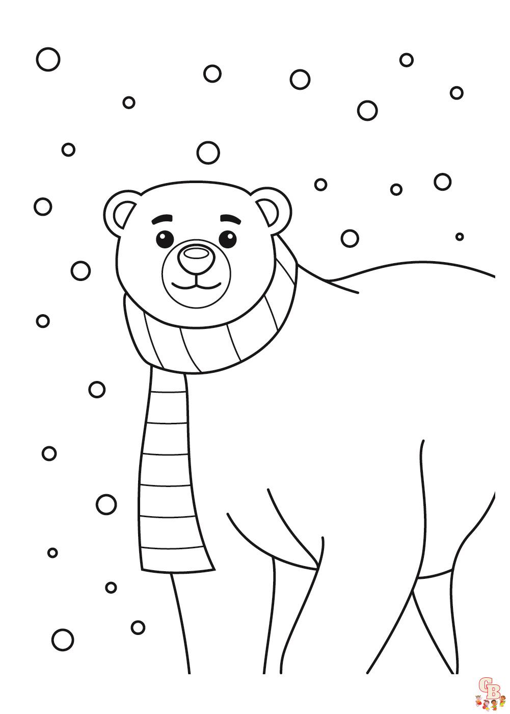 Discover the best christmas polar bear coloring pages