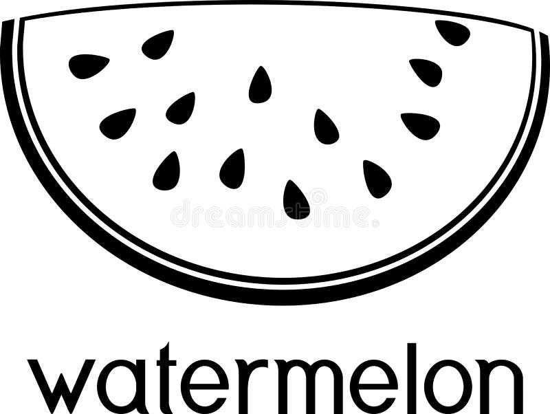 Coloring page watermelon stock vector illustration of coloring