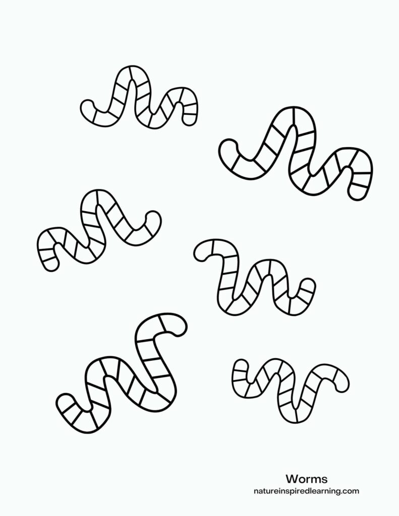 Wiggly worm coloring pages