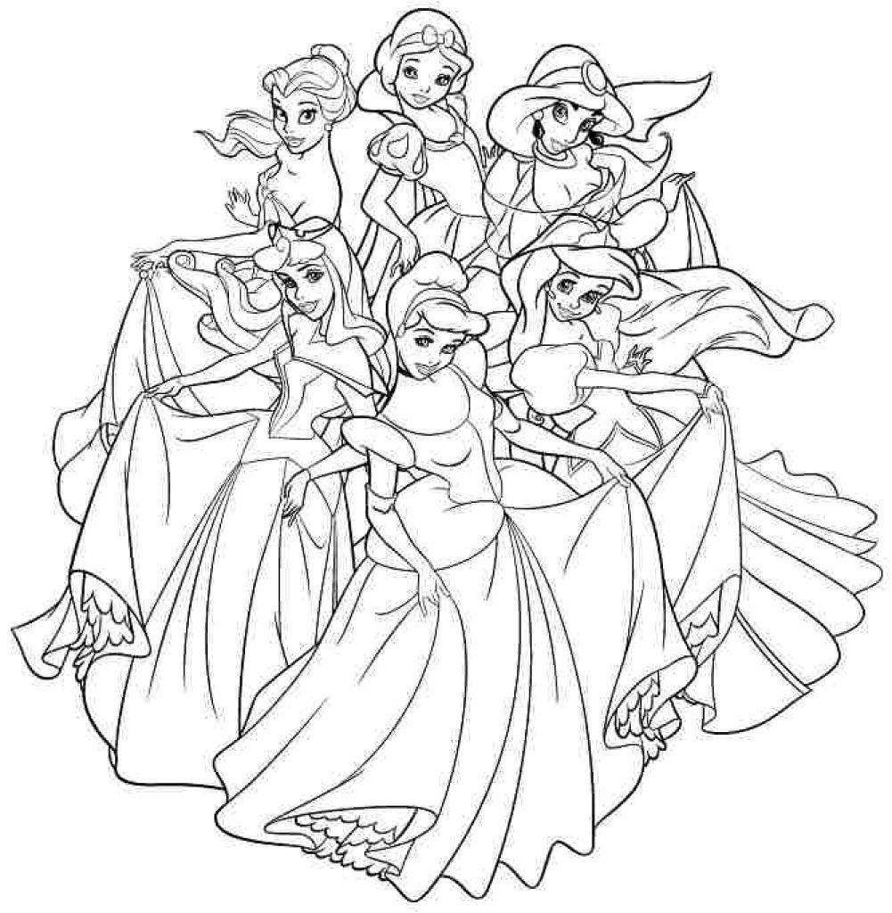 Pretty princesses coloring book disney princess pages included bonu â