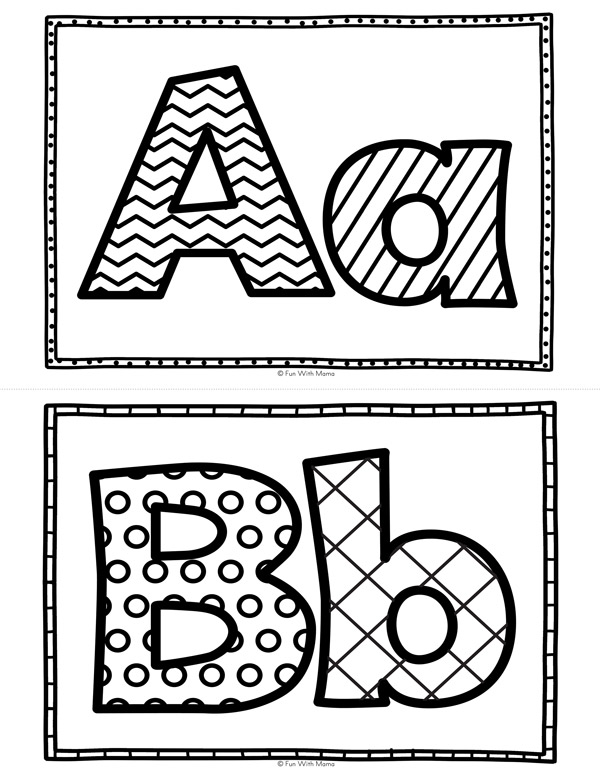 Alphabet letter coloring pages book