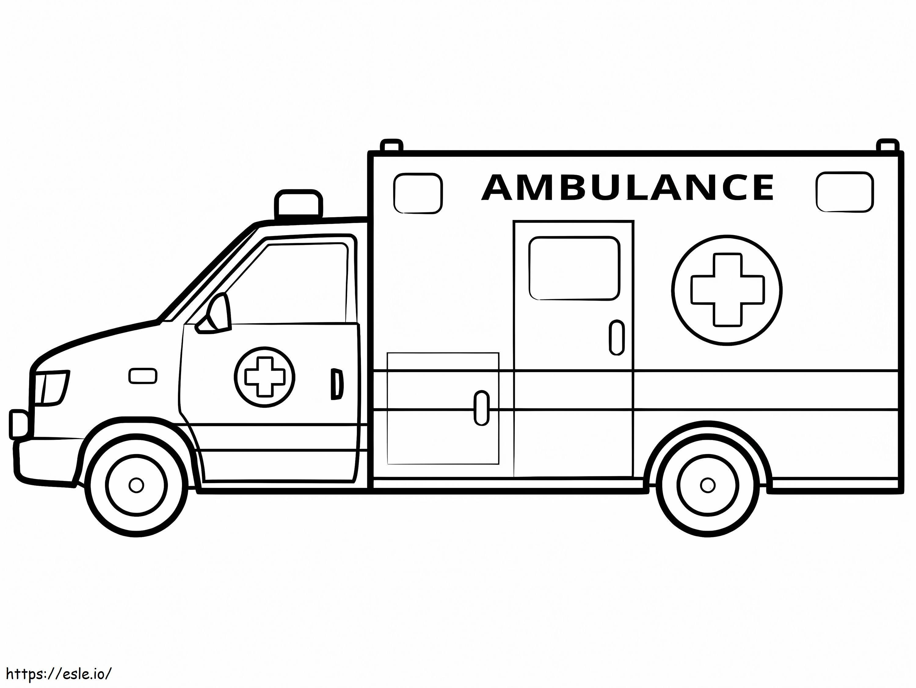 Ambulance coloring page