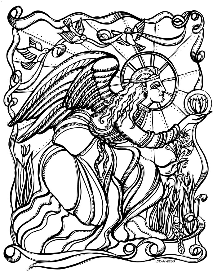 Sacred angels coloring book â lydia hess