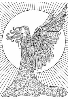 Angels coloring pages for adults