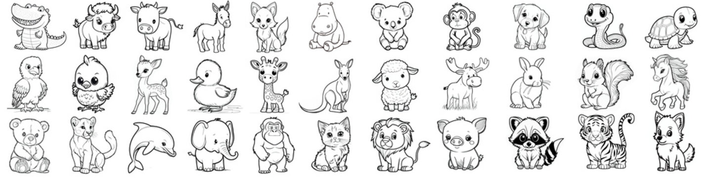 Animal coloring images â browse photos vectors and video