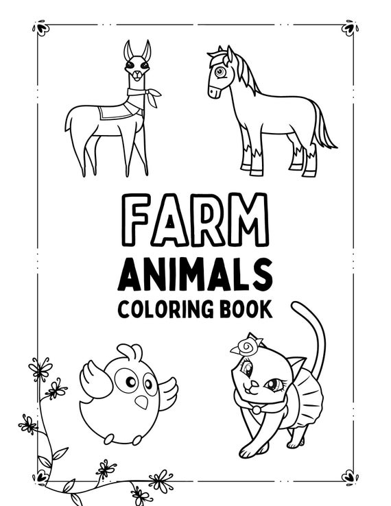 Printable coloring pages farm animals pages pdf