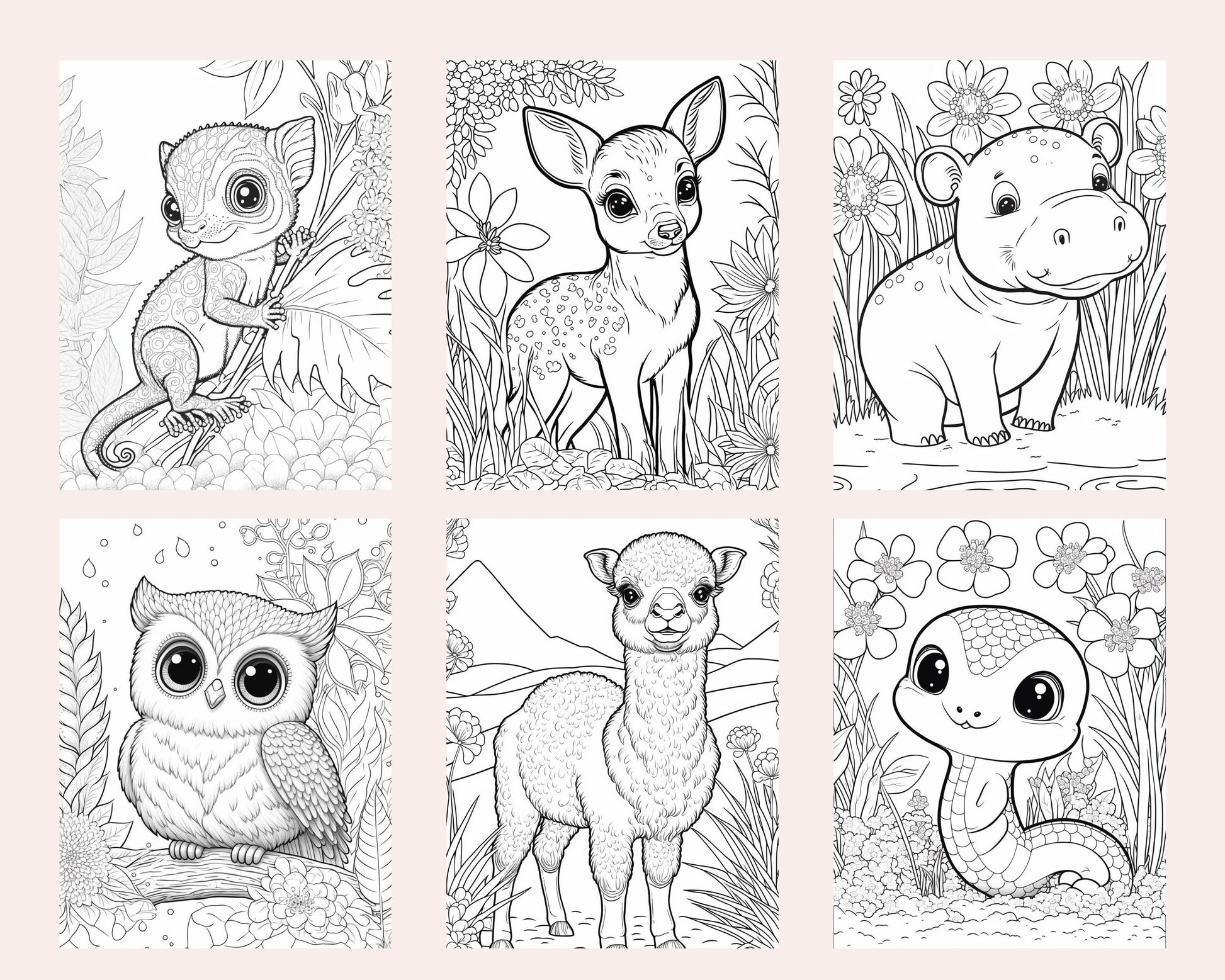 Cute animals printable coloring pages for kids printable pdf file â coloring