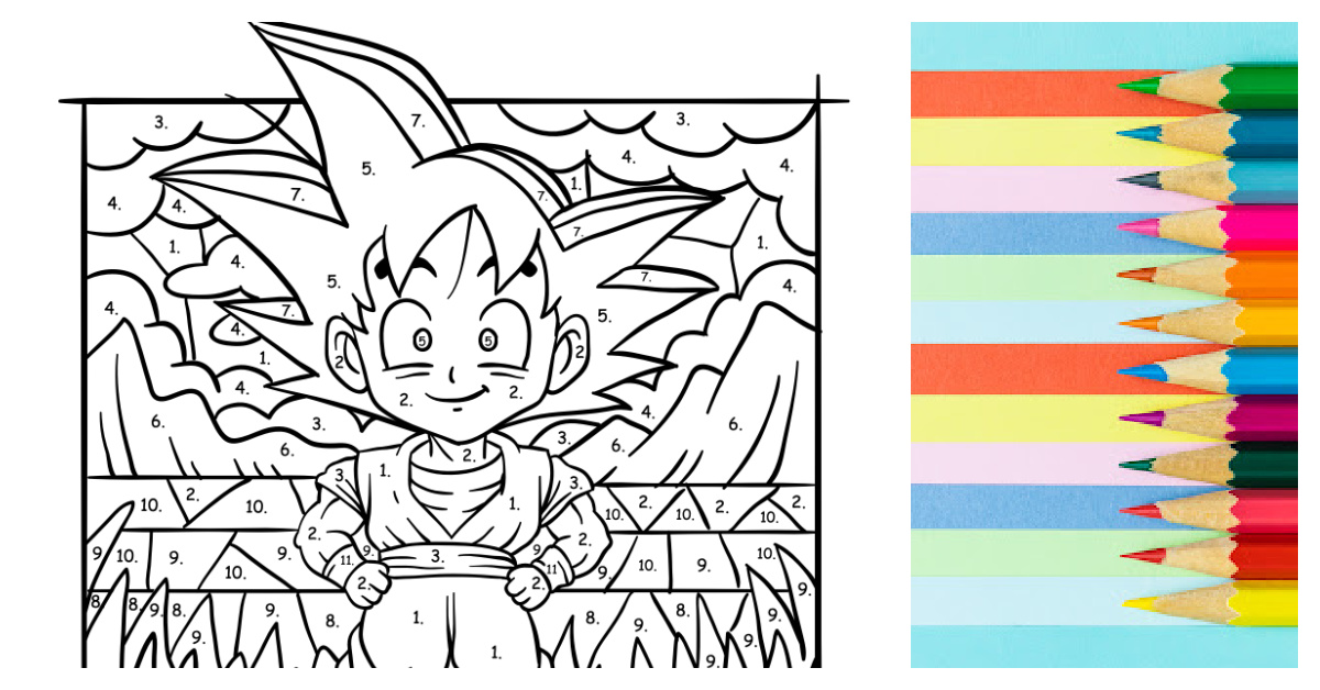 Anime coloring pages for kids