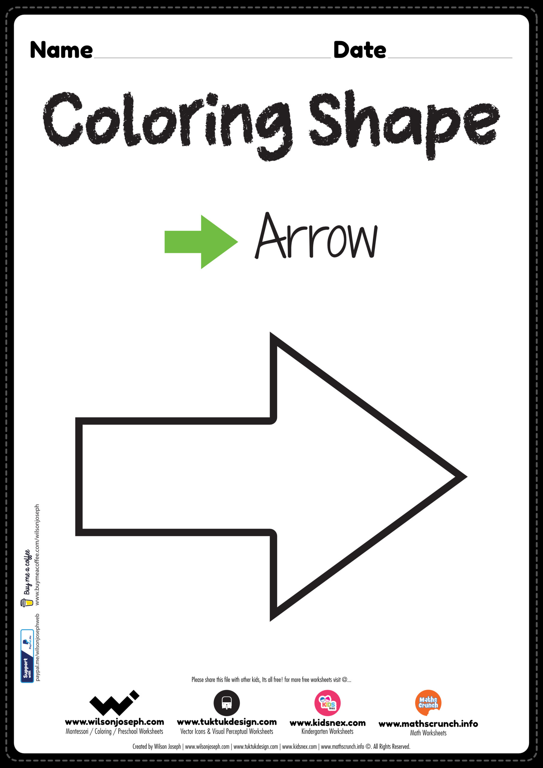 Arrow coloring page