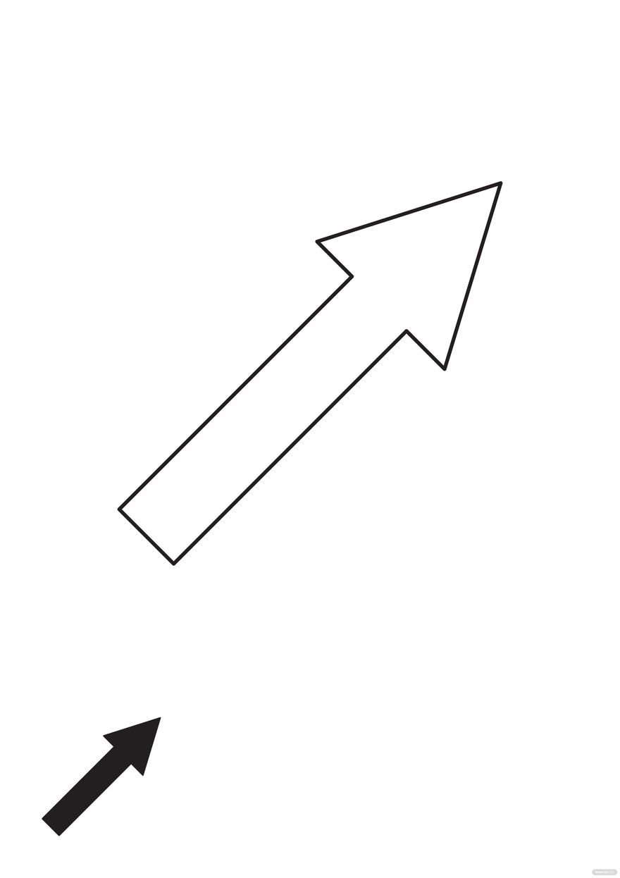 Free simple black arrow coloring page