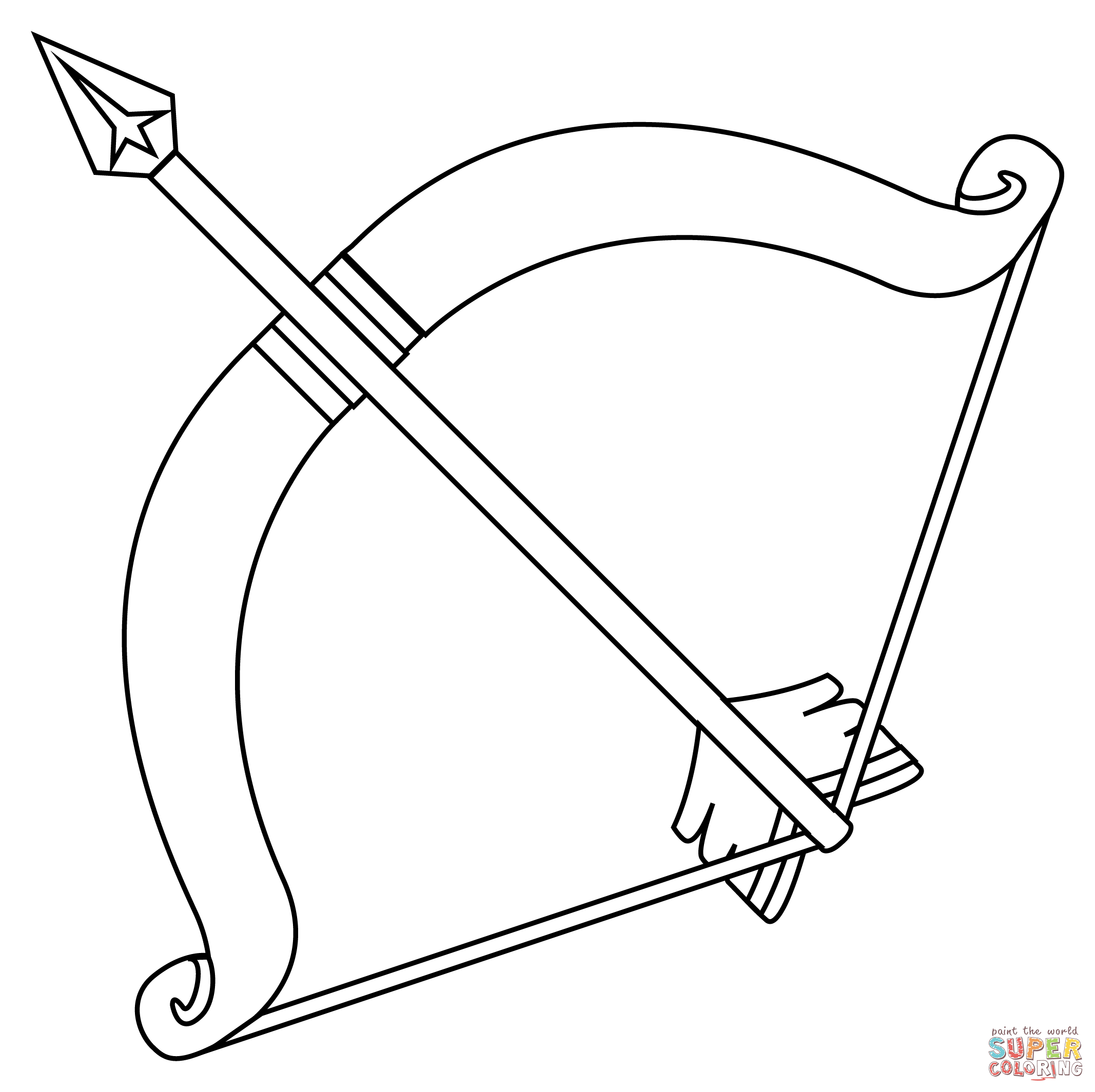 Bow and arrow coloring page free printable coloring pages