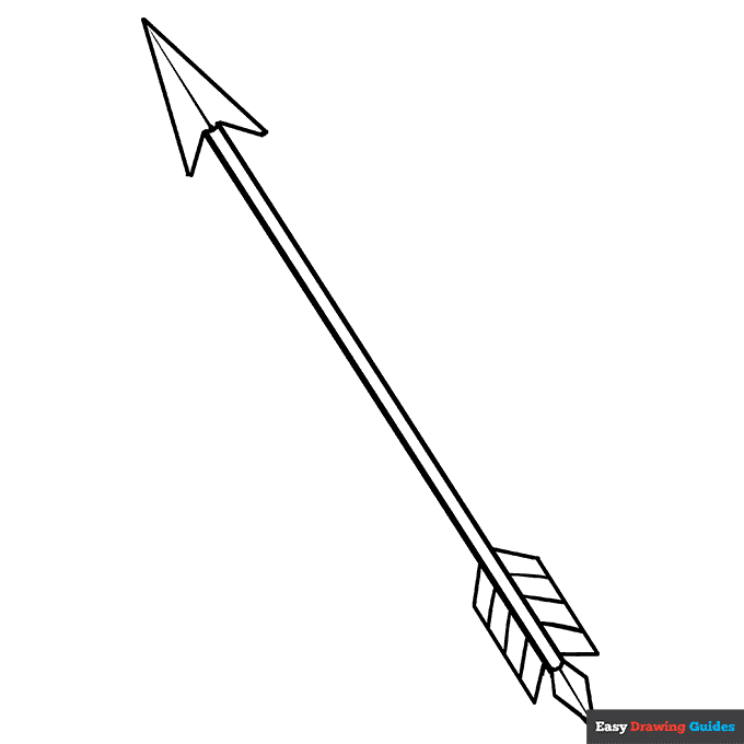 Arrow coloring page easy drawing guides