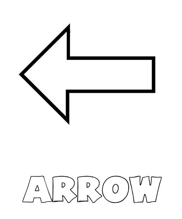 Arrow shapes coloring page