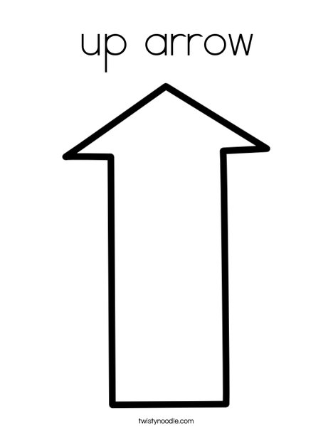 Up arrow coloring page