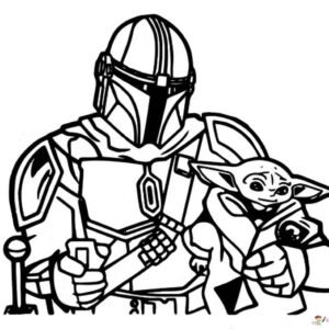 Baby yoda coloring pages printable for free download