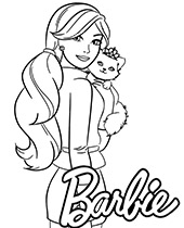 Barbie coloring pages for girls