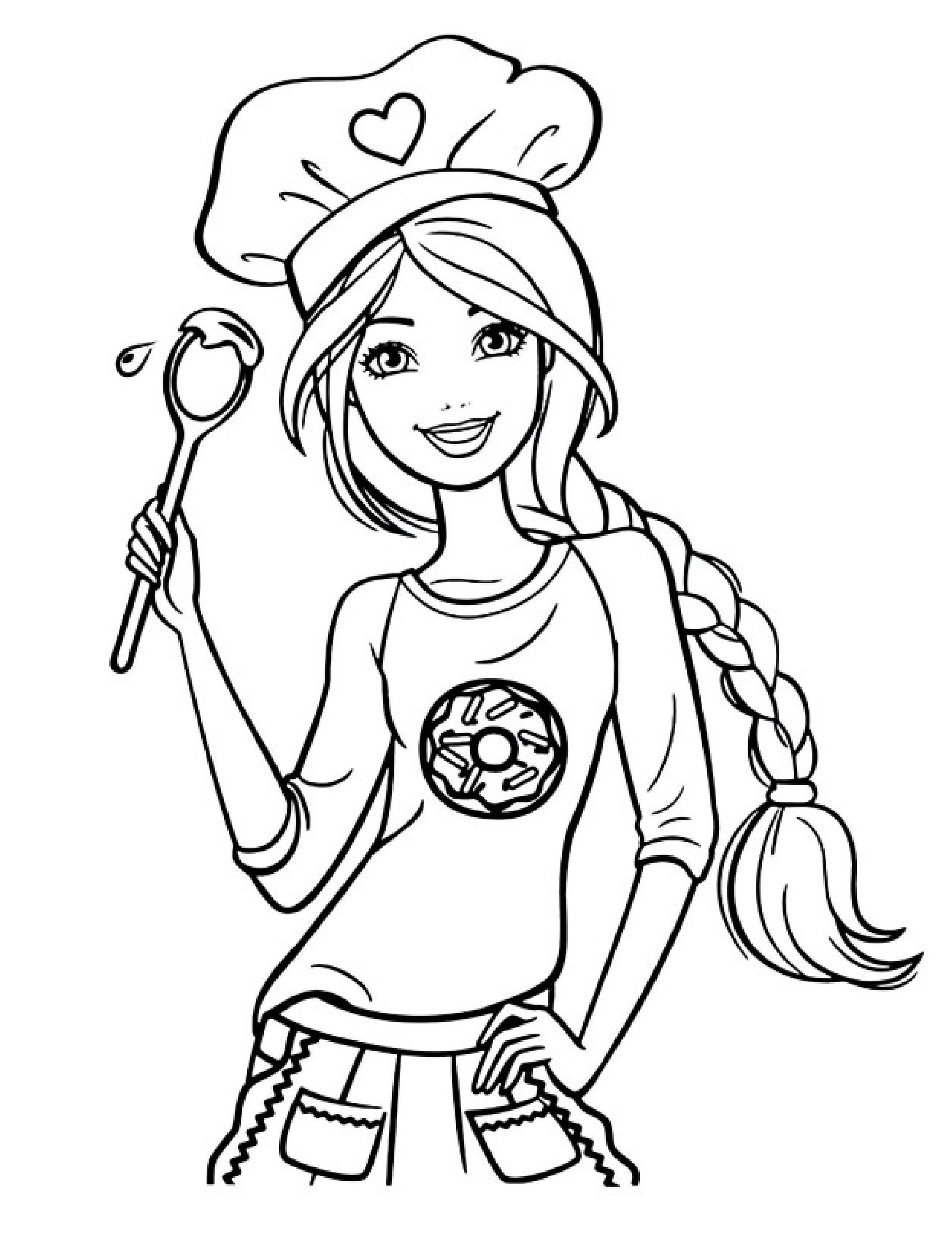 Printable barbie coloring pages pages