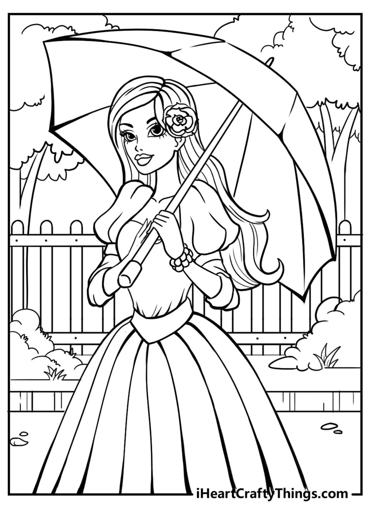 Barbie coloring pages free printables