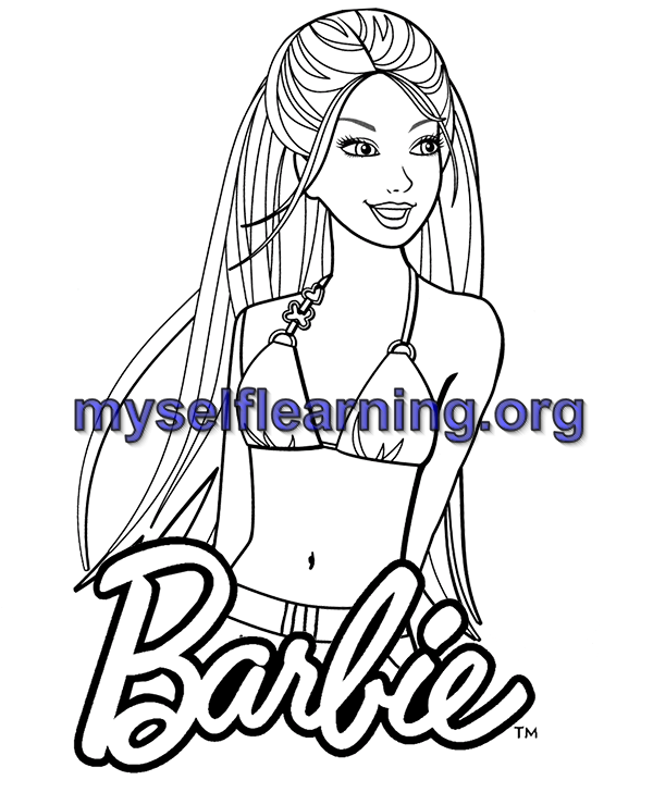 Barbie dolls coloring sheet instant download