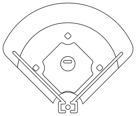 Baseball diamond coloring page free printable coloring pages