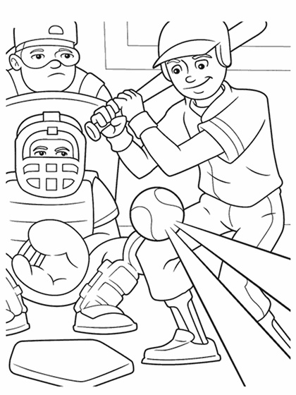 Baseball coloring page