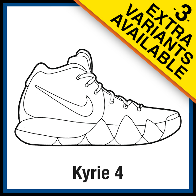 Nike kyrie sneaker coloring pages