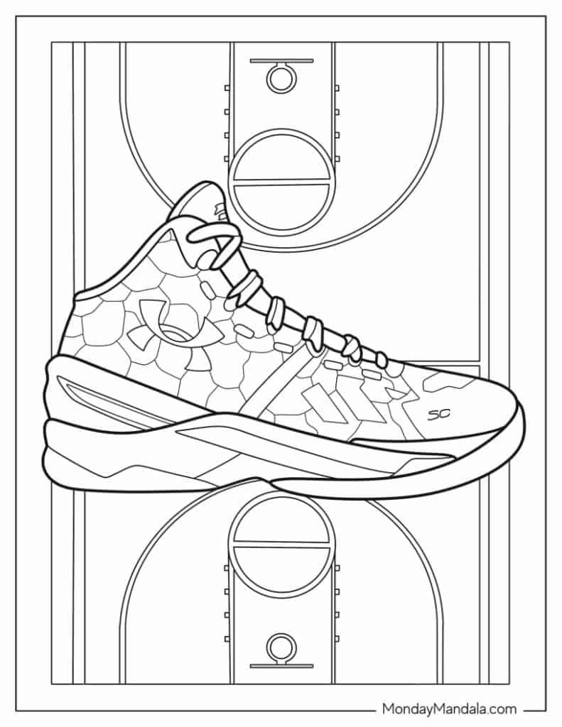 Steph curry coloring pages free pdf printables