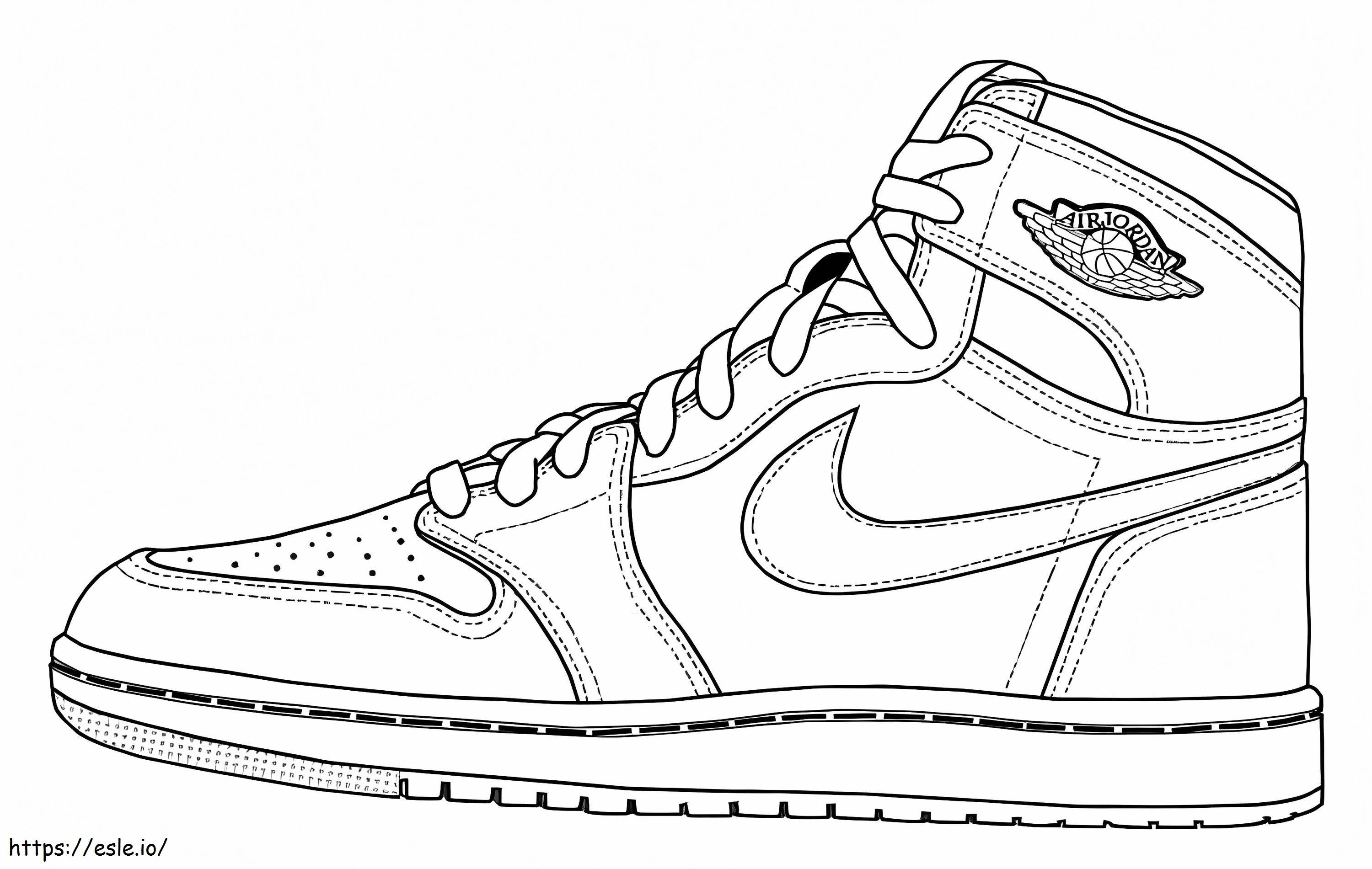 Jordan basketball shoe coloring page