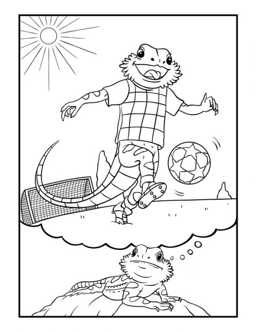 Bearded dragon daydreams coloring book