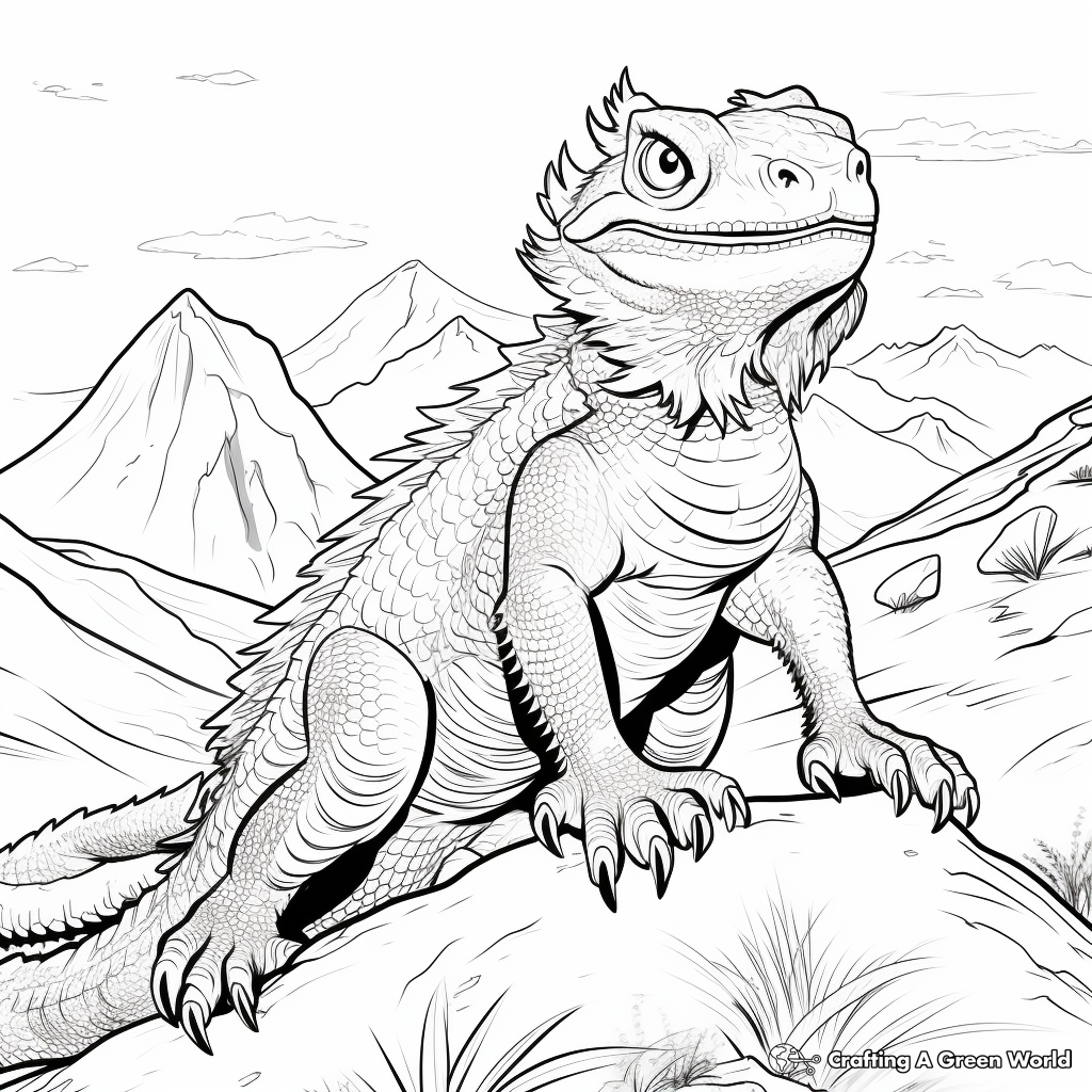 Bearded dragon coloring pages