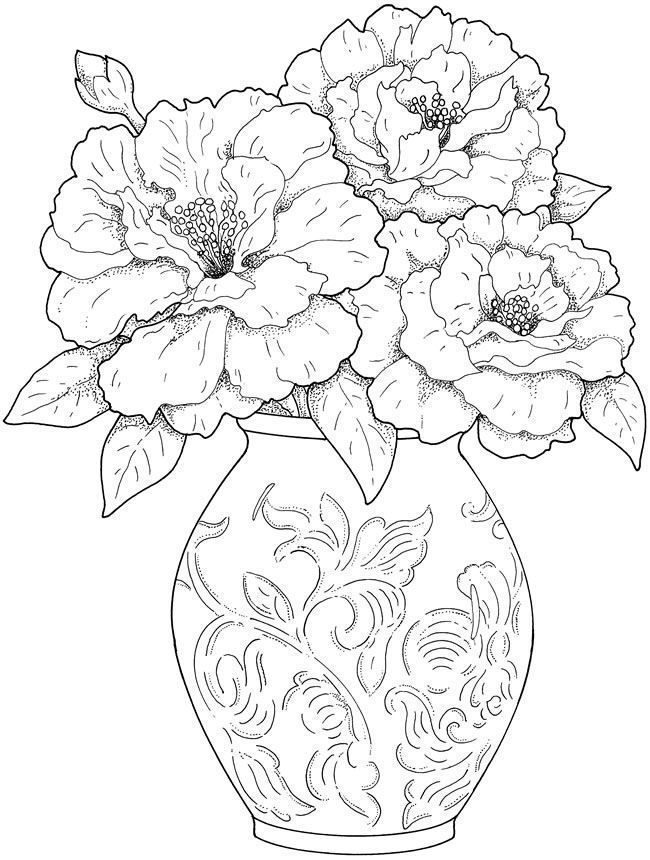 Flower coloring pages for adults