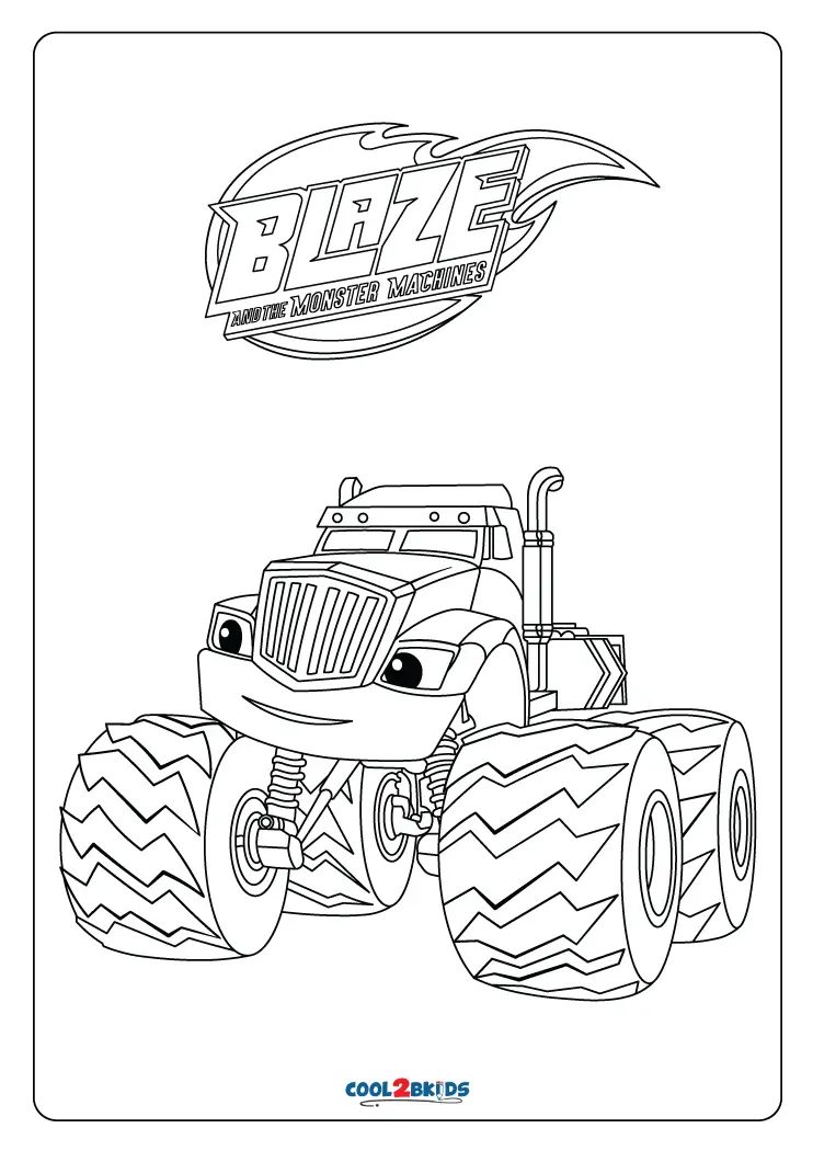 Free printable blaze and the monster machines coloring pages for kids