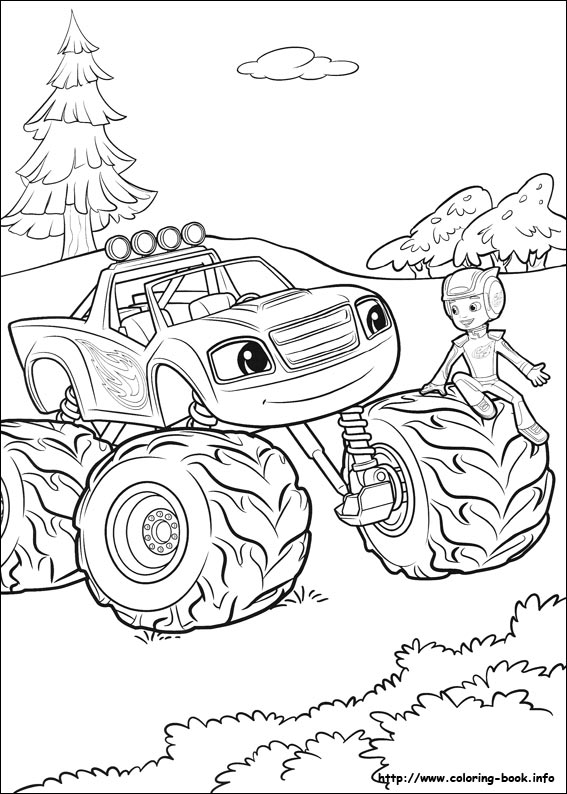 Blaze and the monster machines coloring picture