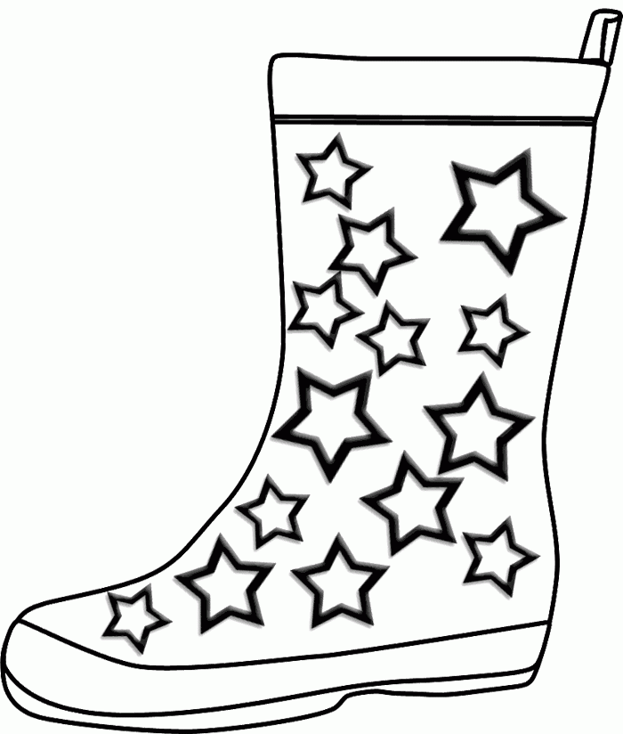 Rain boots coloring page