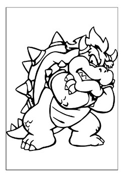Engage young minds bowser coloring pages for artistic exploration
