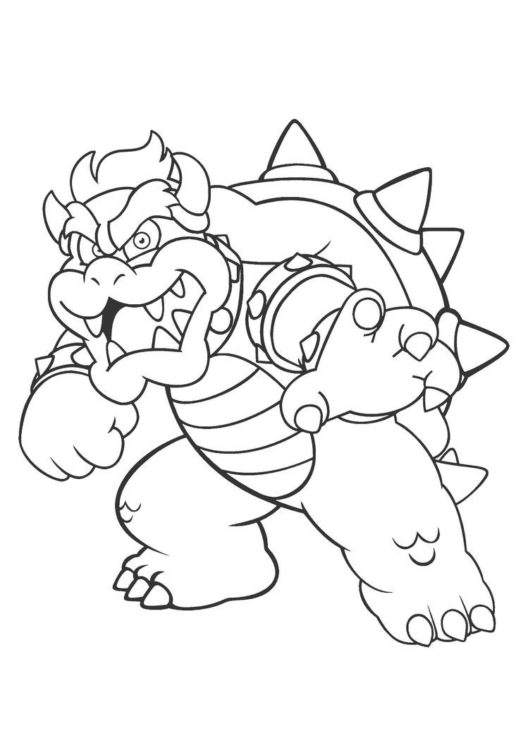 Bowser coloring page