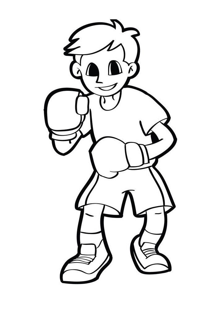 Boxing coloring pages