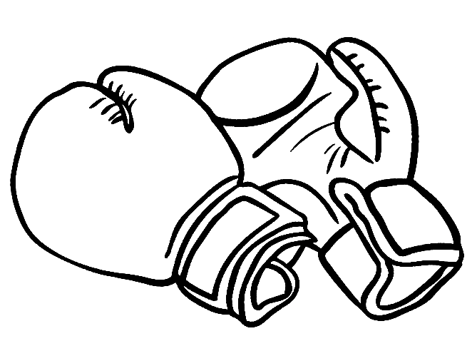 Boxing gloves coloring page