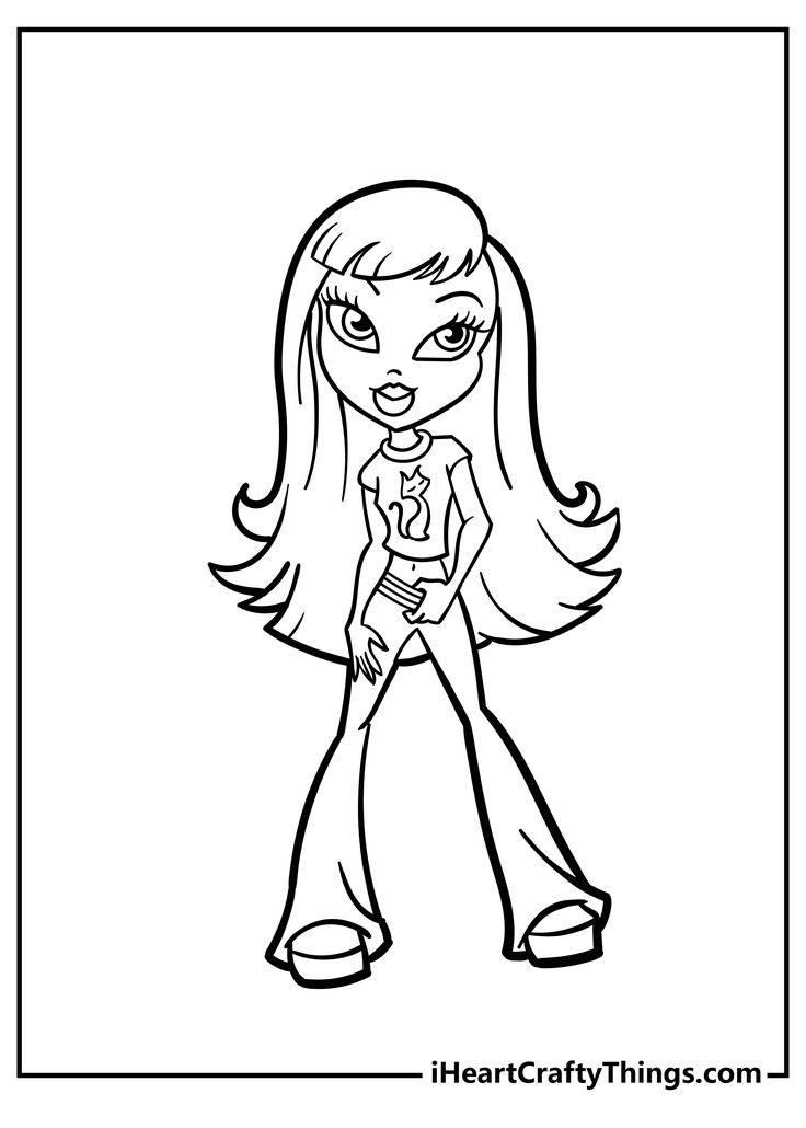 Bratz coloring pages in coloring book art cartoon coloring pages coloring books