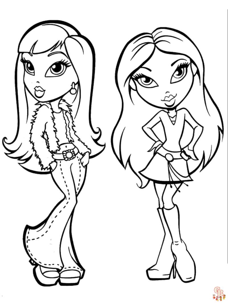 Bratz coloring pages for kids